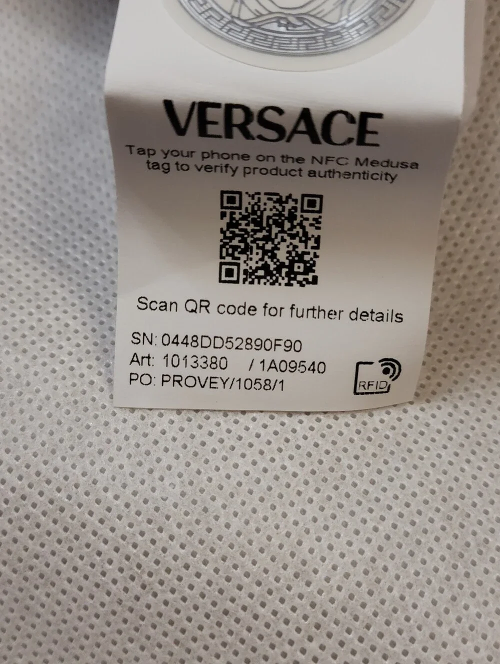 Vesace 9-12m Blue White Barocco Sleepsuit